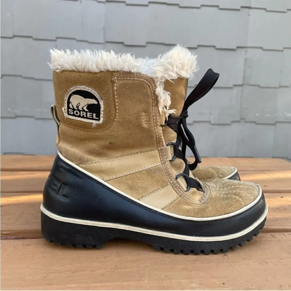 Sorel‎ Tivoli II Womens Winter Snow Boots Size 6 Suede Waterproof NL2089-373
